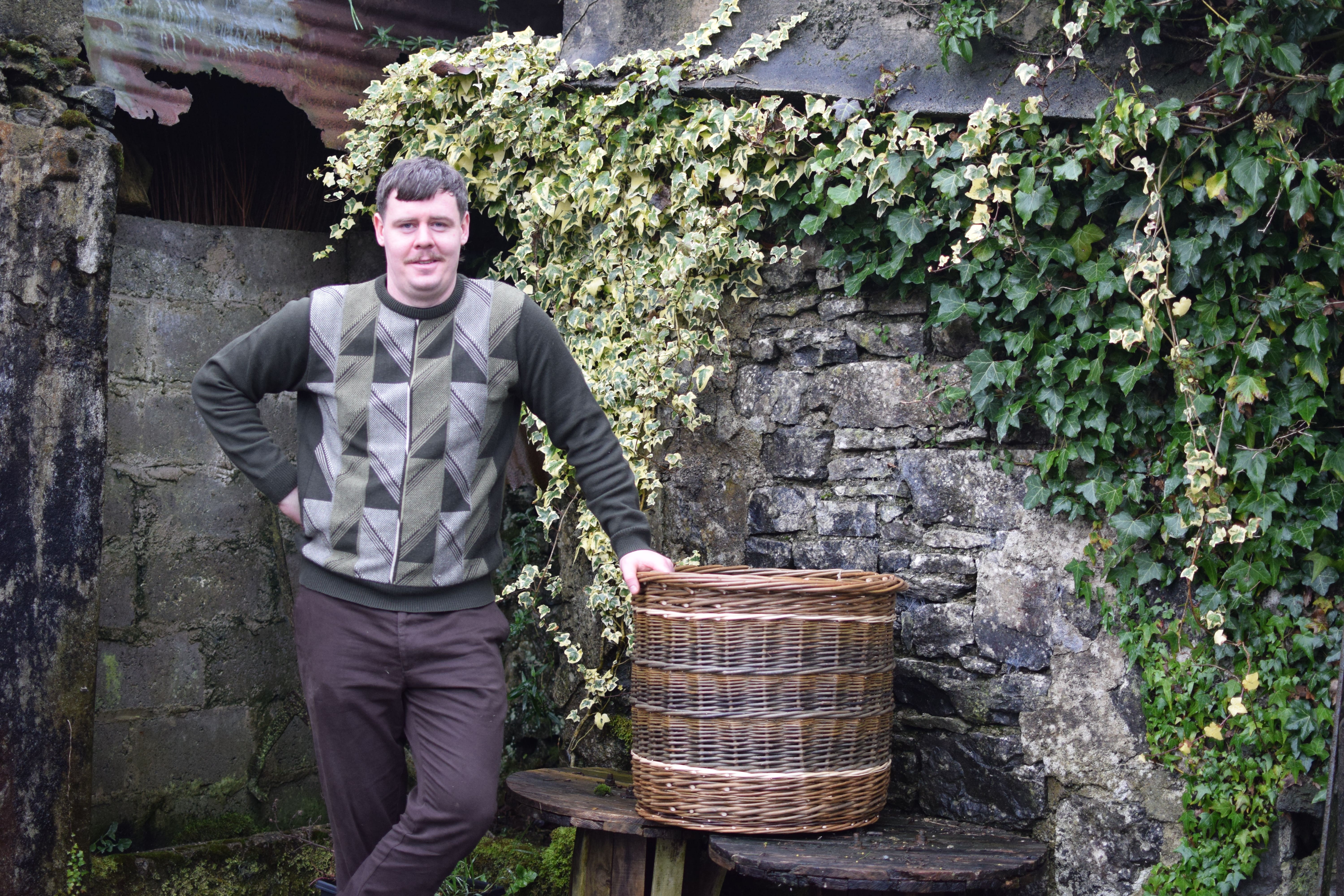 Tom Delaney runs the Ould Crafty basketmaking business in Mayo (Cillian Sherlock/PA)