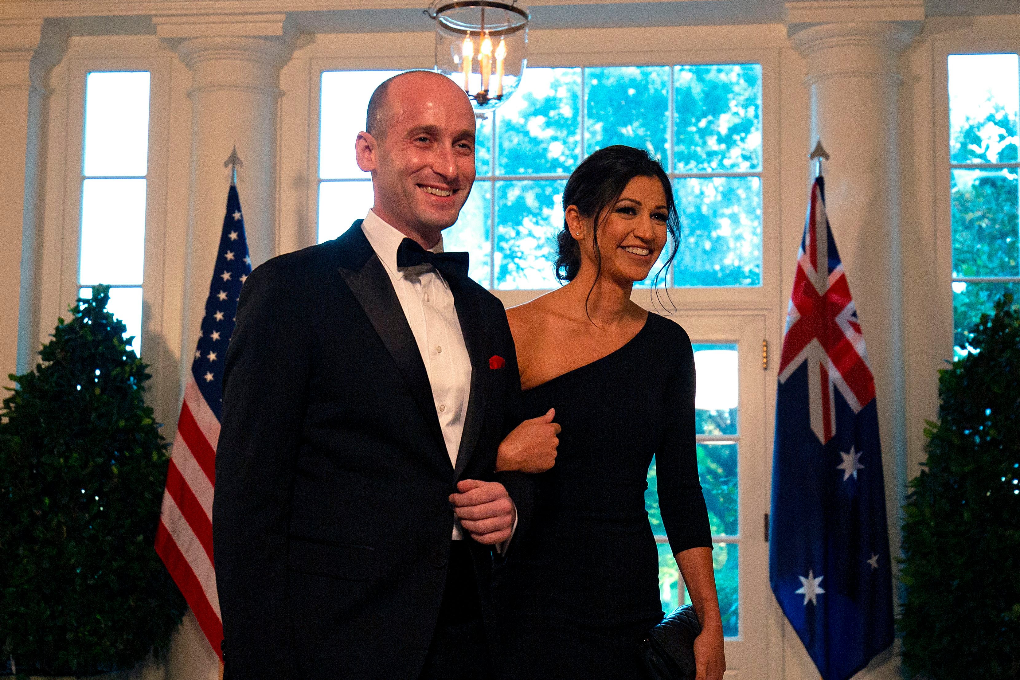 <p>MAGA power couple Stephen Miller and his wife Katie Miller have announced they are expecting their fourth child together (file photo)</p>