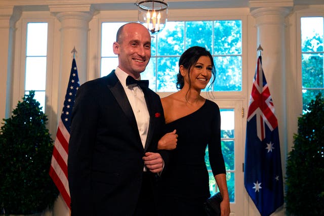 <p>MAGA power couple Stephen Miller and his wife Katie Miller have announced they are expecting their fourth child together (file photo)</p>