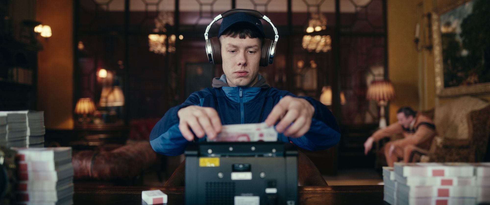 Money man: Finan plays the accountant for a crime family in ‘The Gentlemen’