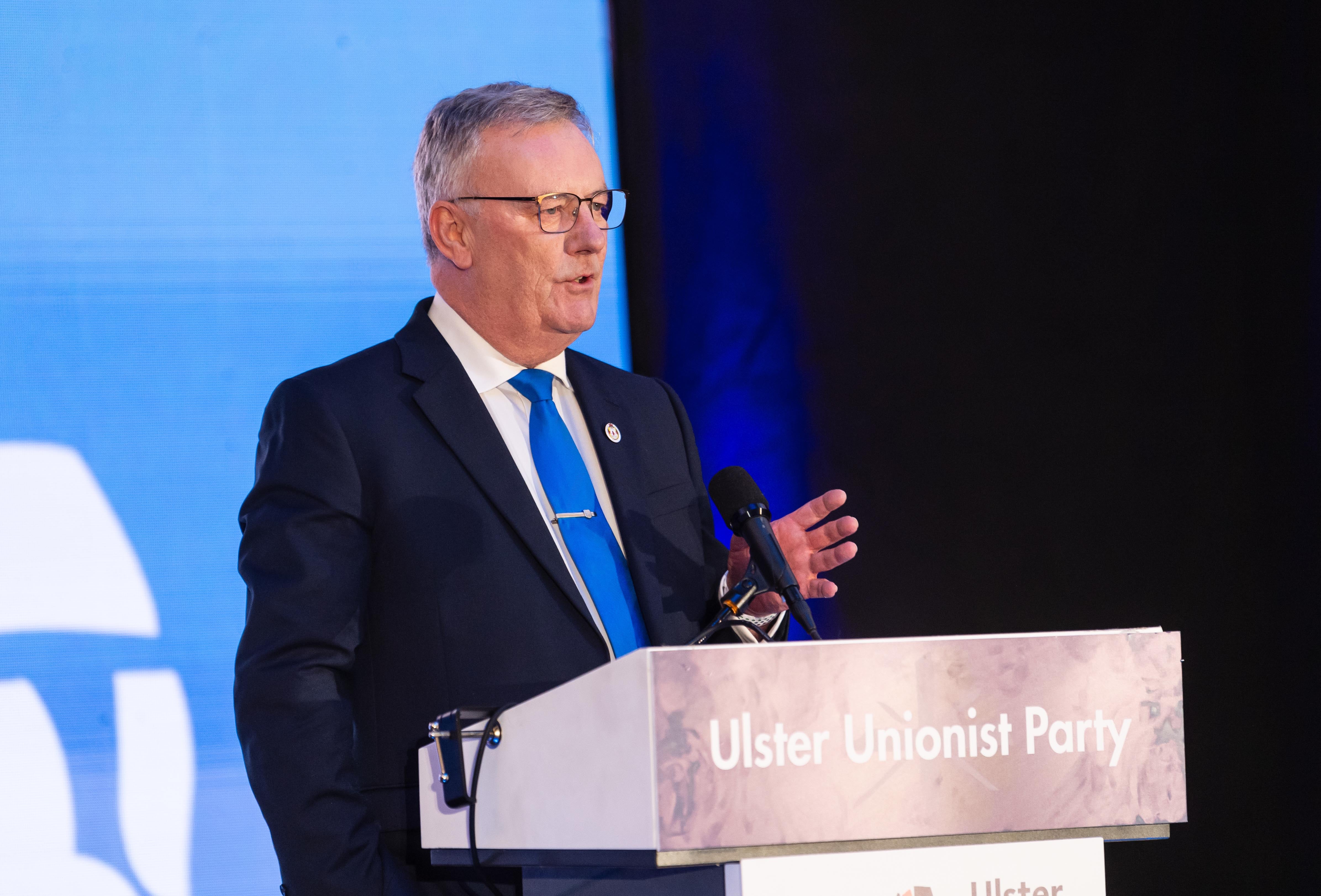 Mike Nesbitt speaking at the UUP party conference in October