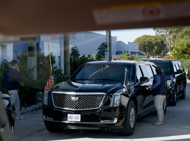 <p>President Donald Trump stopped at Arc Stone and Tile in Lake Worth, Fla. to shop for marble for his White House ballroom</p>