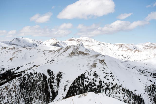 <p>Snowy peaks seen along the Continental Divide in Colorado. A man died after falling hundreds of feet from a ridge while climbing Citadel Peak, a mountain located along the Continental Divide</p>