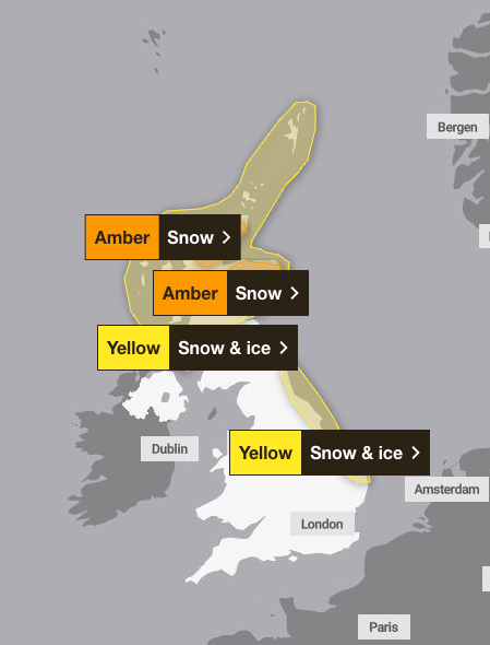 Alertas meteorológicos entram em vigor neste sábado