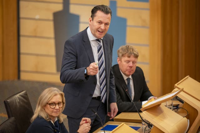 Russell Findlay has looked ahead to the Scottish election in May (Jane Barlow/PA)