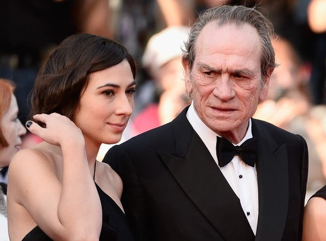 <p>Tommy Lee Jones and daughter Victoria at the 2014 Cannes Film Festival</p>