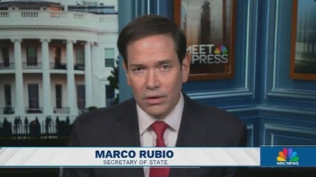 <p>Marco Rubio defended the military operation to capture Nicolas Maduro on Sunday</p>