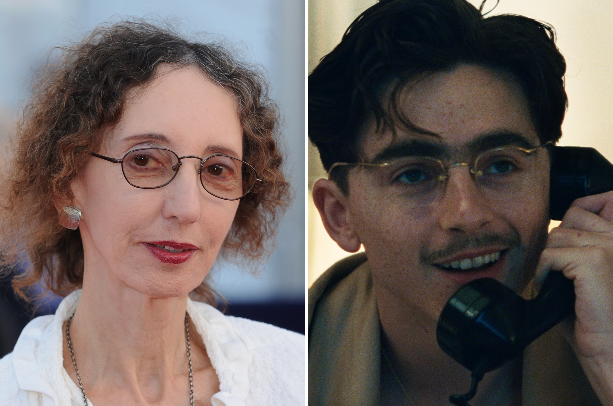 <p>Author Joyce Carol Oates (left) felt 'Marty Supreme' was 'very repetitive' and a 'slapstick farce'</p>
