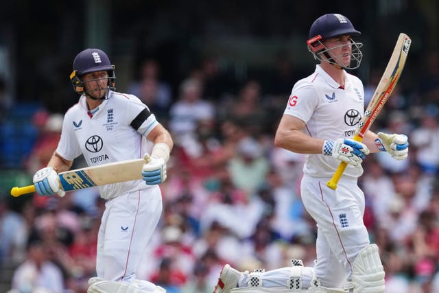 <p>Joe Root and Harry Brook put together an unbeaten 154 on the first day of the Sydney Test </p>