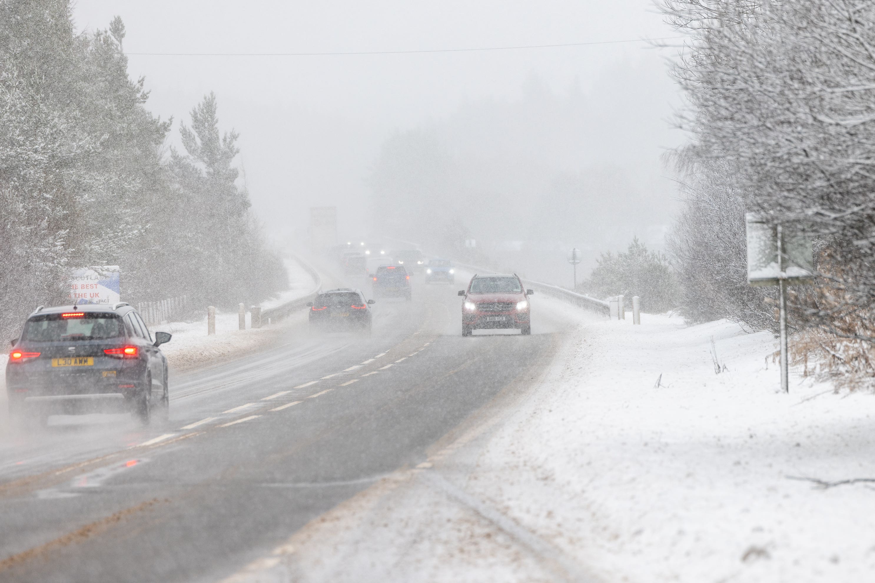 Traffic on the A9, south of Inverness, this month