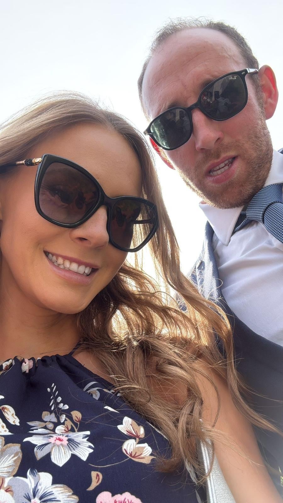 James Rogers pictured with partner, Ellie Henderson, has urged other young people to get symptoms of bowel cancer checked out (James Rogers/PA)