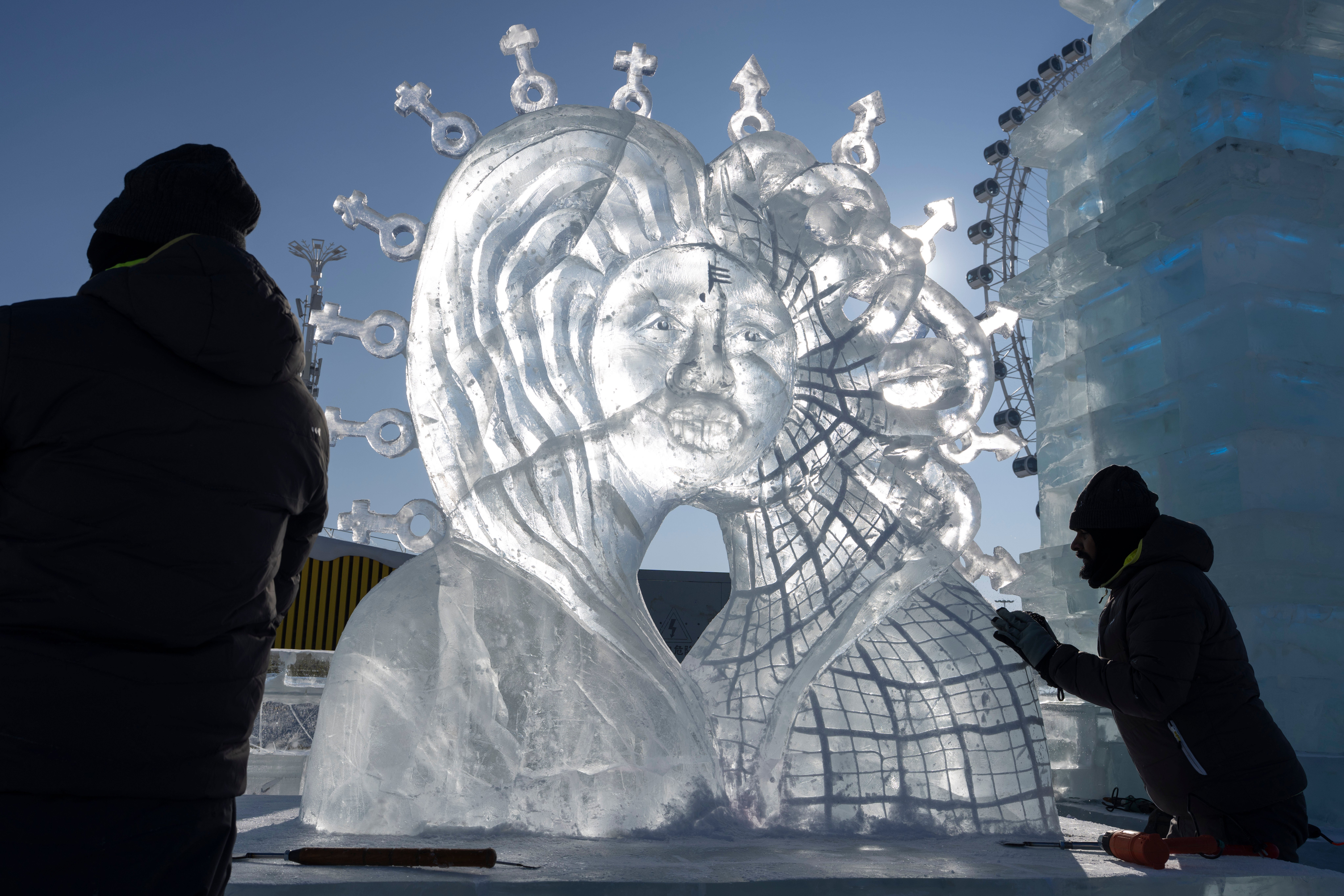 <p>A spectacular piece featured in the Harbin Ice Festival in China</p>