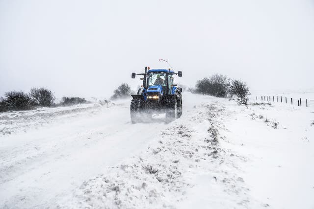 Heavy snow has been causing disruption (Danny Lawson/PA)