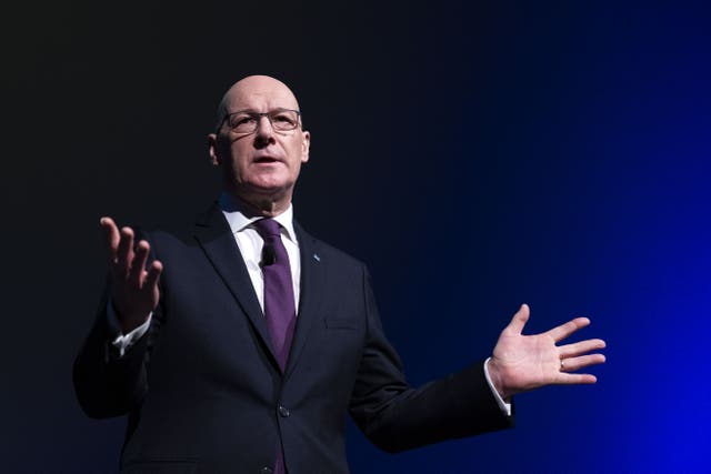 First Minister John Swinney has said independence offers a route to a better future for Scotland (Jane Barlow/PA)