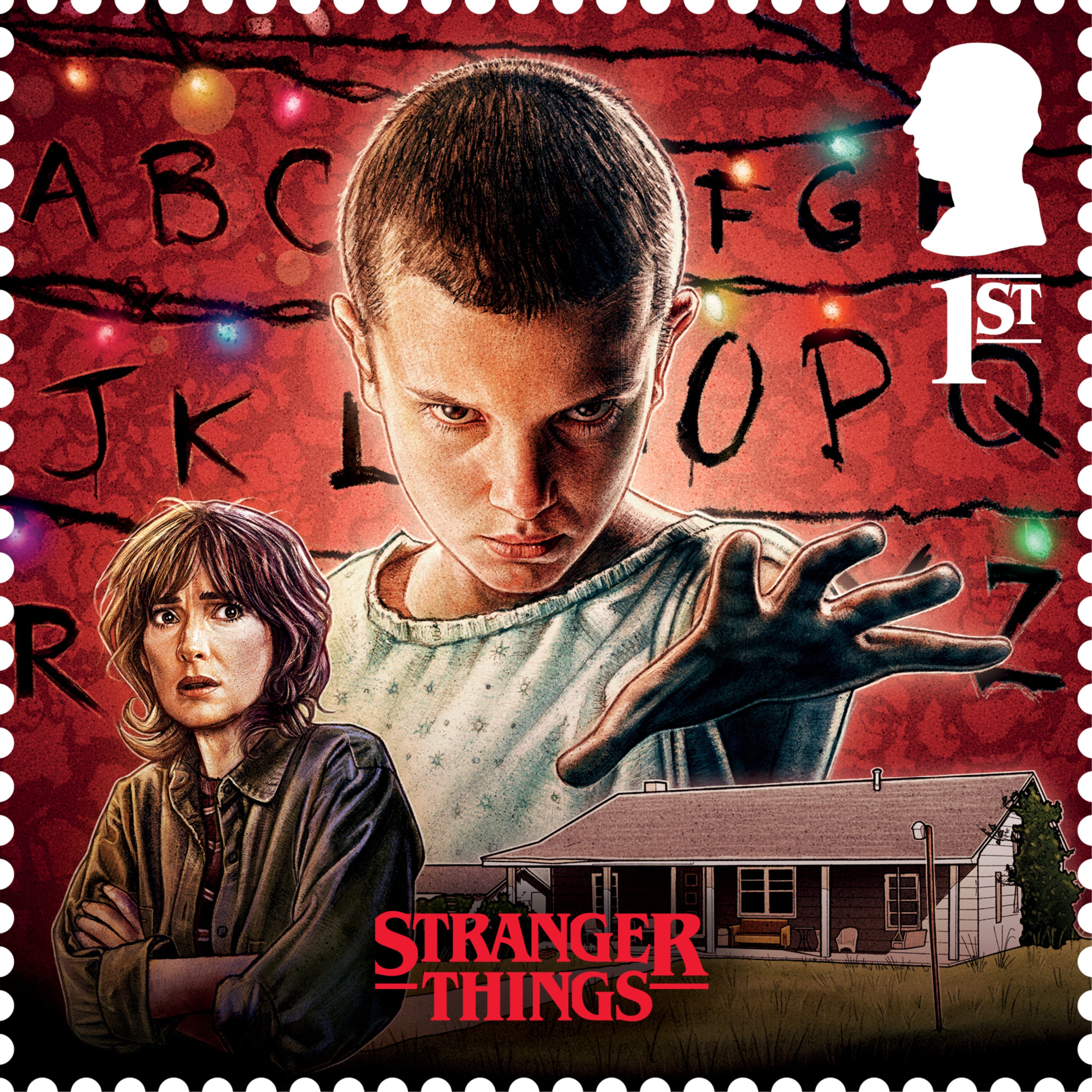 Millie Bobby Brown's 'Eleven' appears on two stamps in the set