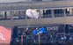 Skydiver makes a hard landing after getting caught in net while parachuting into college football Armed Forces Bowl