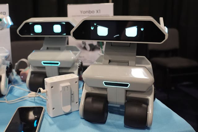 <p>Yonbo X1 robots are pictured at the X-Orgin booth during the CES Unveiled tech show Sunday, Jan. 4, 2026, in Las Vegas</p>