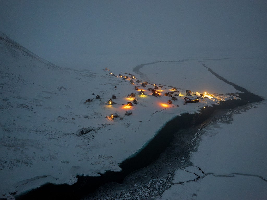The village of Savissivik, which lies more than 1,000km north of the Arctic Circle