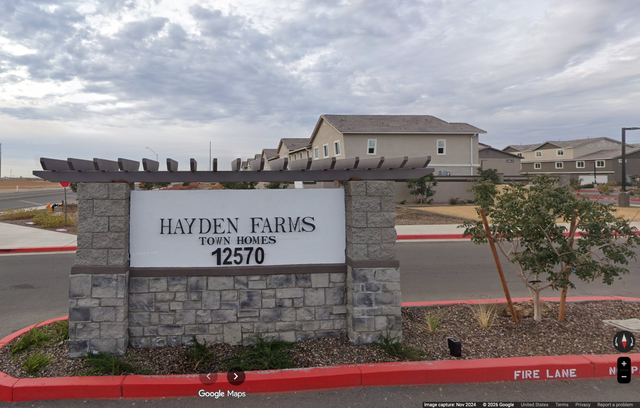 <p>Jessica Ensley,a resident at the Hayden Farms community in Surprise, Arizona, said she was fined $150 by the community's Home Owner's Association after a bag she'd placed near an over-filled dumpster blew into the street</p>