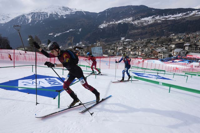 <p>Athletes compete at the Ski Mountaineering World Cup in Bormio, Italy</p>