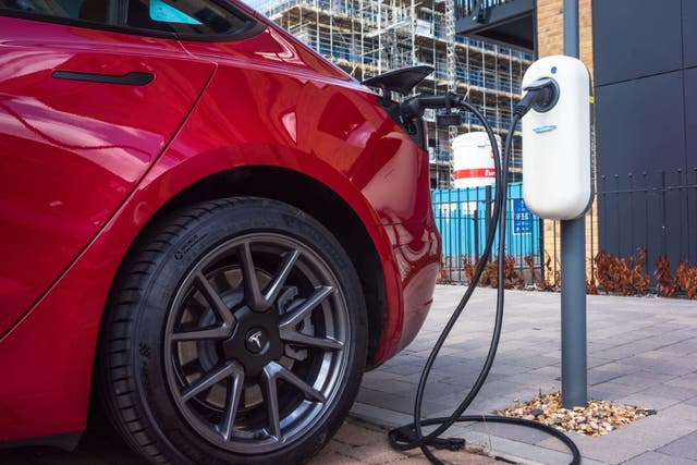 Registrations of pure battery EVs were up 23.9% year-on-year to 473,340 (Alamy/PA)