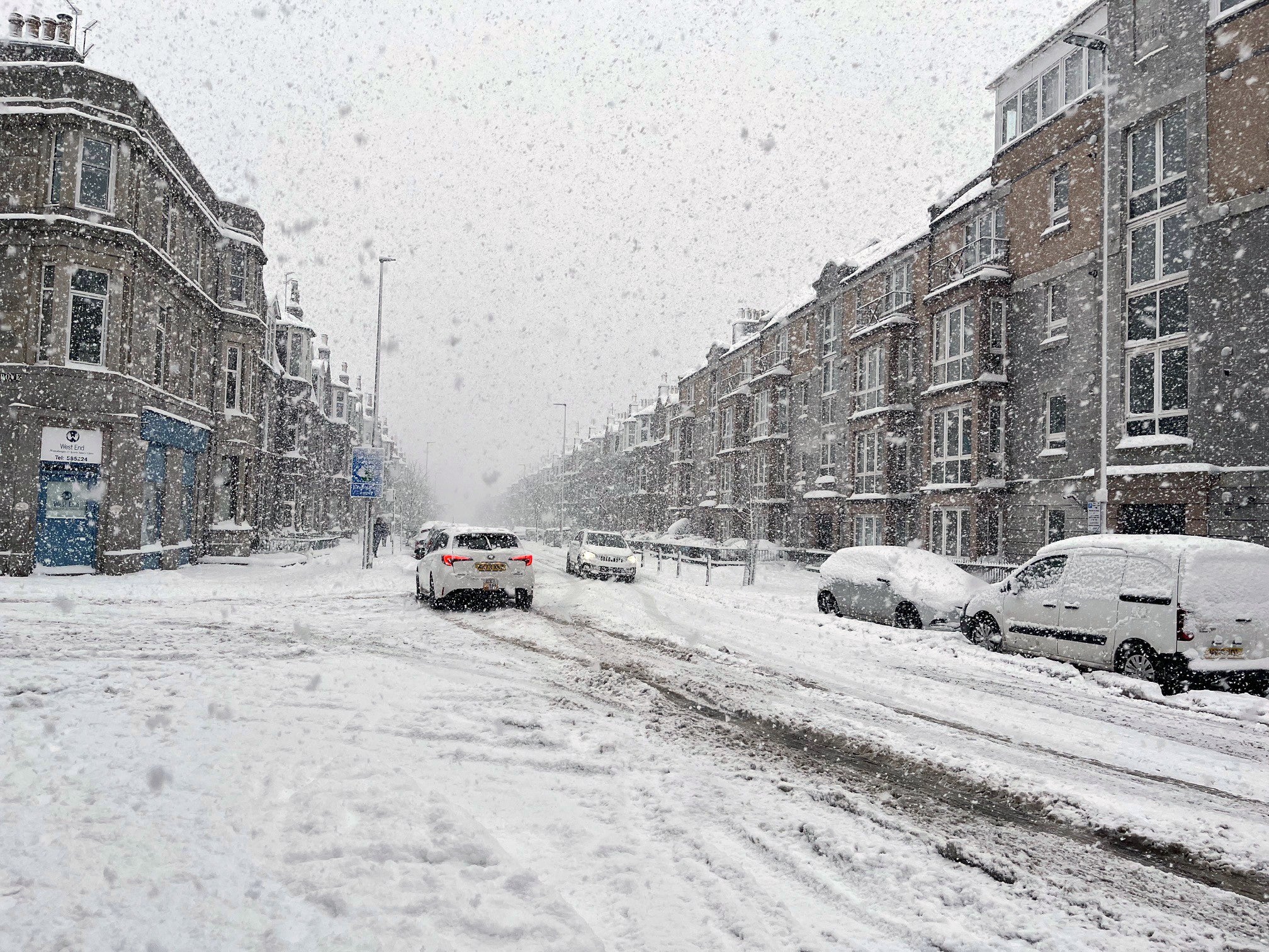 <p>Aberdeen was blanketed by snow on Monday (Beth Edmonston/PA)</p>
