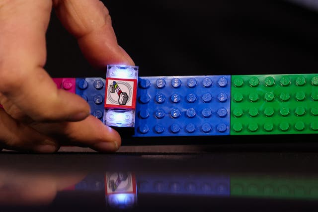 <p>A demo of the new Lego smart bricks</p>