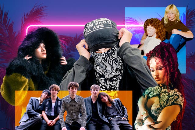 <p>L-R clockwise from top: Ledbyher, EsDeeKid, Girl Tones, Absolutely and The Guest List</p>
