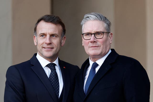 <p>French president Emmanuel Macron and prime minister Keir Starmer at the so-called ‘coalition of the willing’ summit</p>