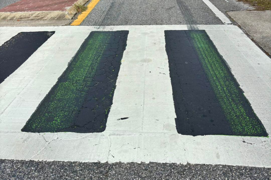 Florida used black paint to cover its colorful crosswalks. It cost one county $31,000 and is already fading away