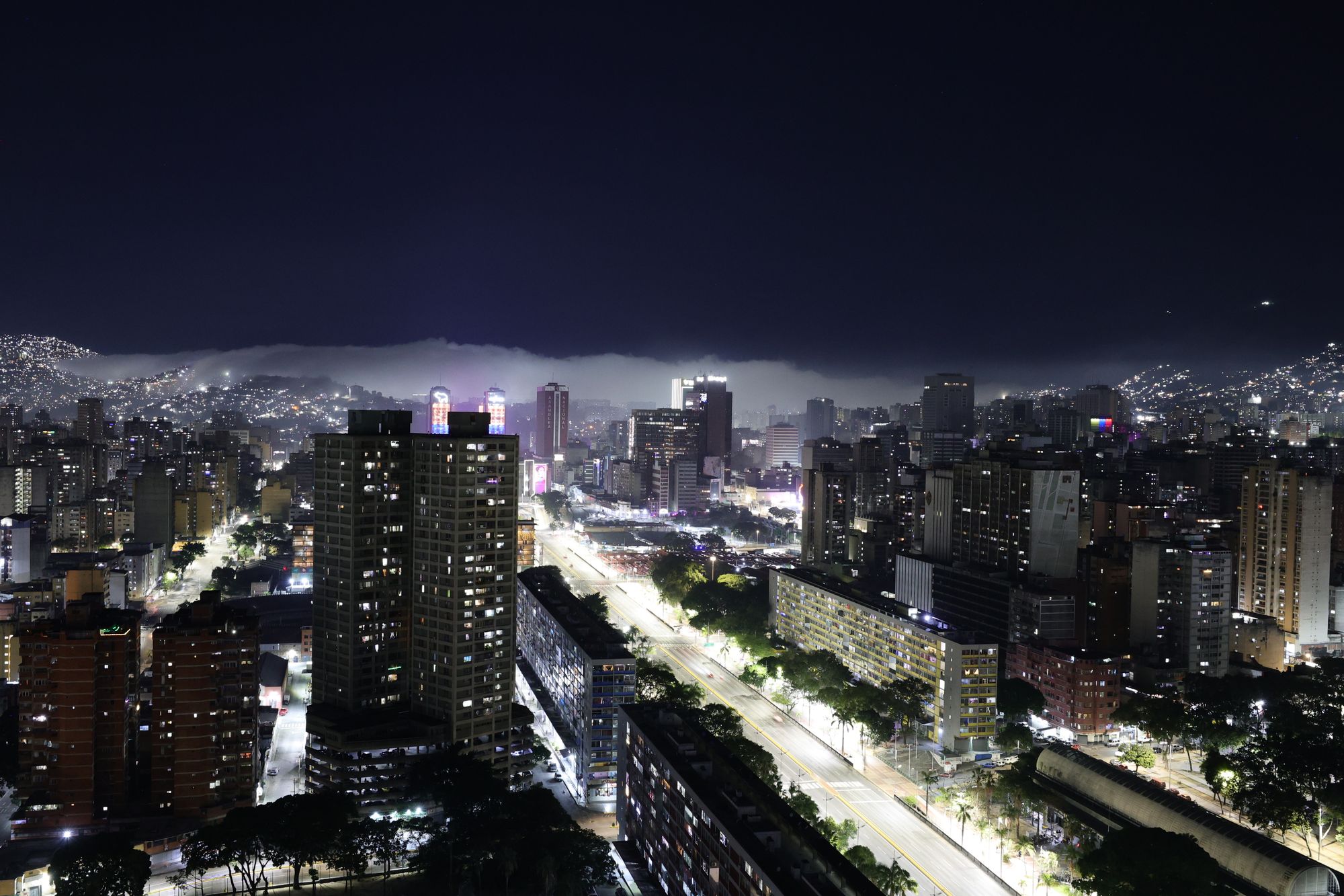 Gunfire was reportedly heard near the Venezuelan presidential palace Monday night