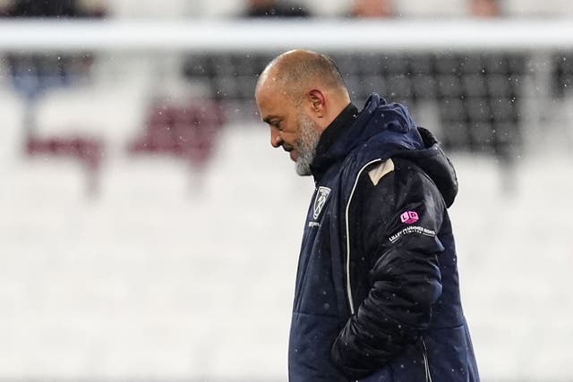 Defeat left Nuno Espirito Santo frustrated (John Walton/PA)