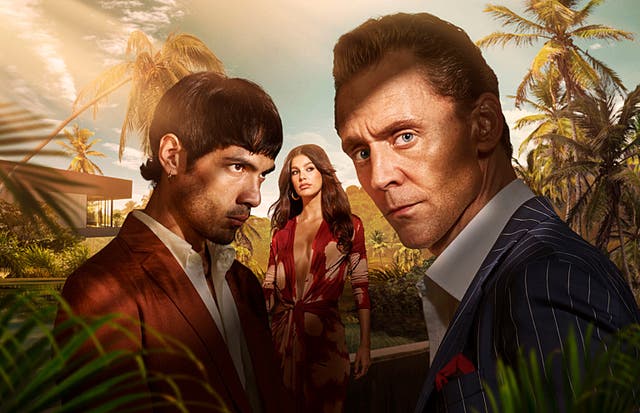 <p>Diego Calva, Camilla Monroe and Tom Hiddleston star in The Night Manager series two</p>