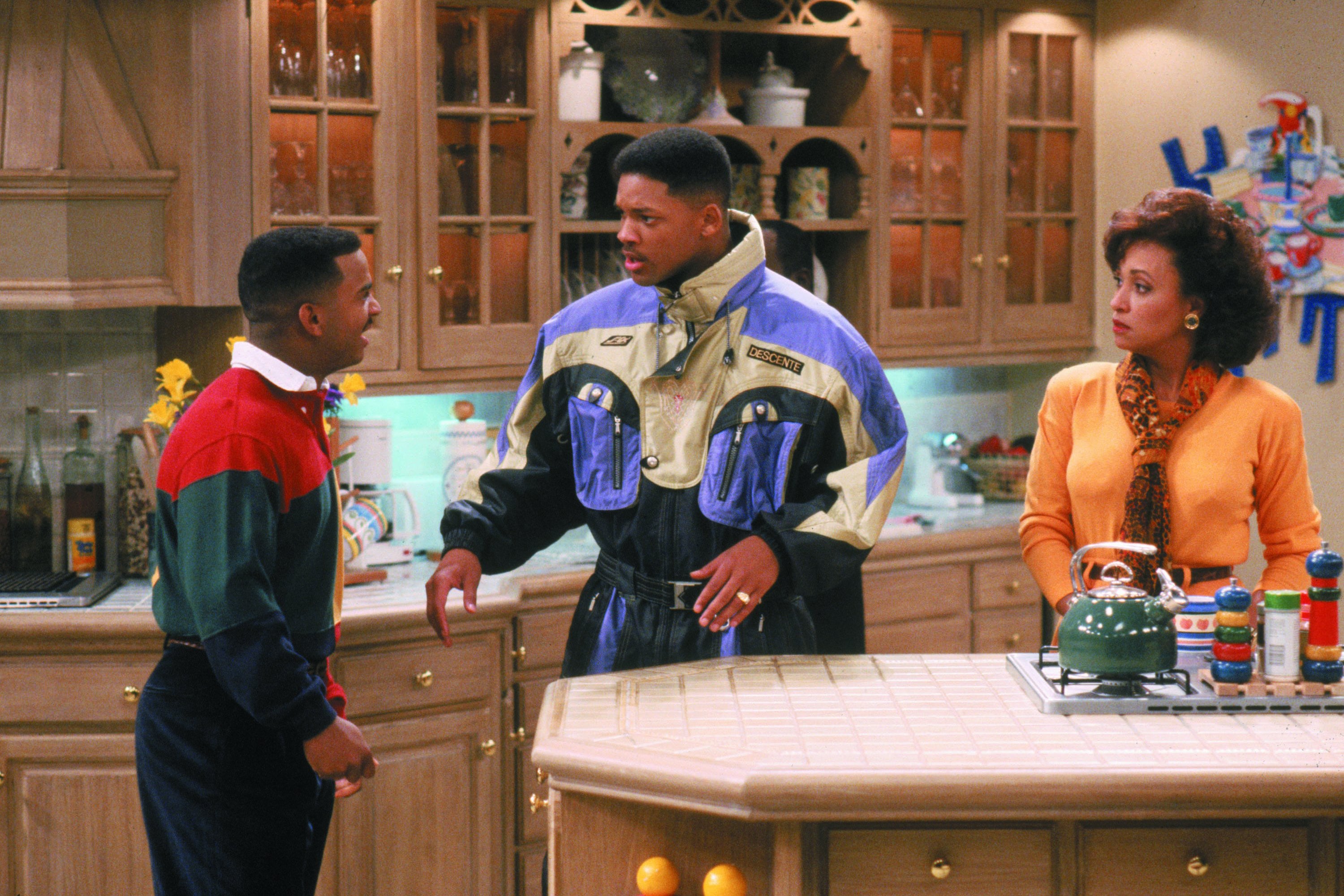 <p>Alfonso Ribeiro, Will Smith and Daphne Reid in ‘The Fresh Prince of Bel Air' played a dysfunctional family</p>