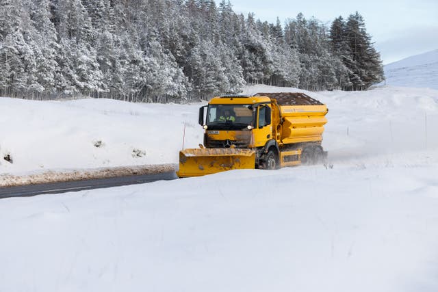 Wintry conditions are causing disruption in northern Scotland (Paul Campbell/PA)