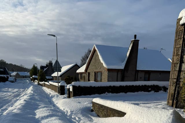 <p>Snow-op: The Co-op in Insch, Aberdeenshire, surrounded by snow on 6 January 2026</p>