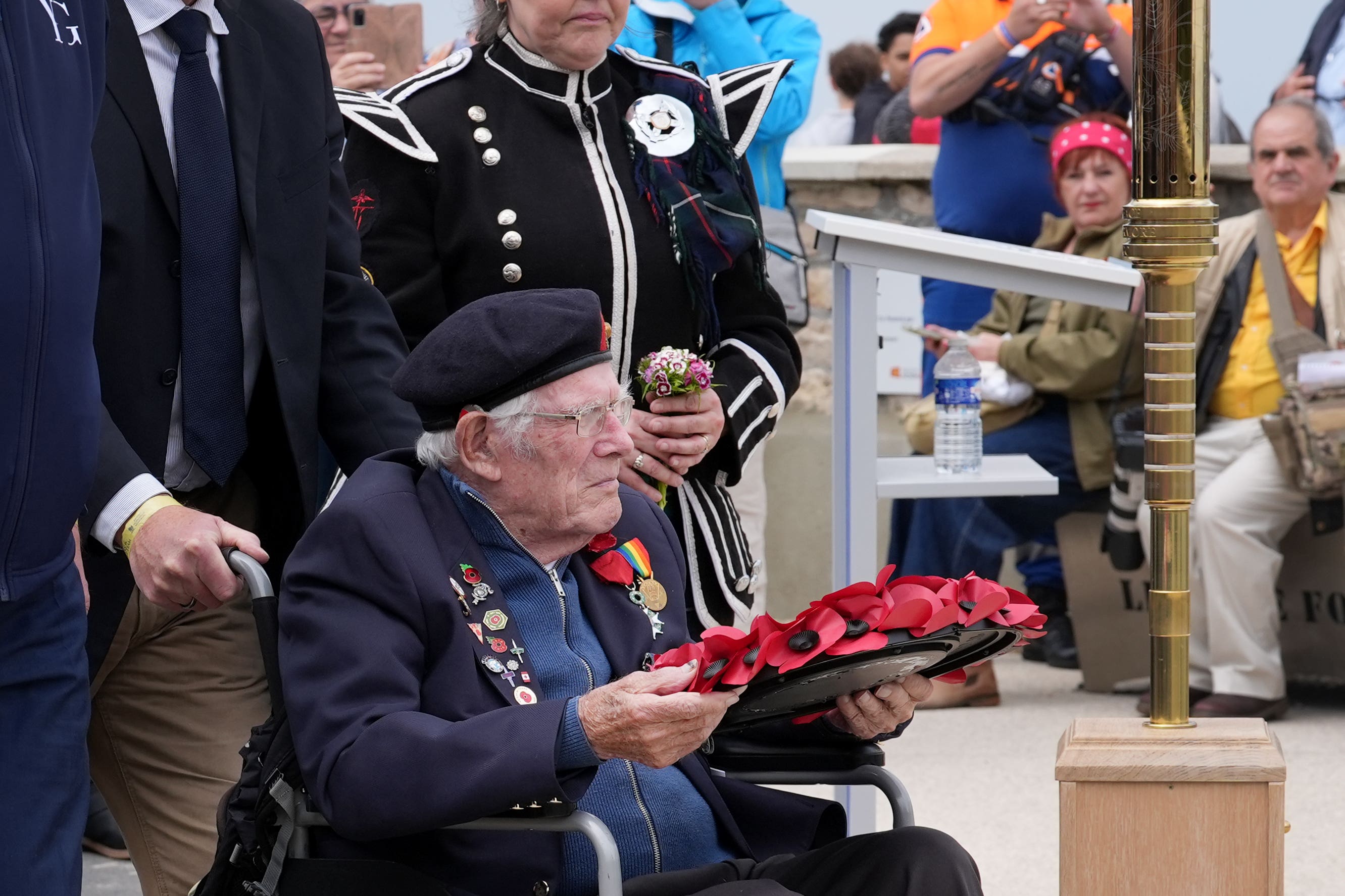 Royal Marine veteran Jim Grant escorted allied troops landing in Normandy on D-Day (Gareth Fuller/PA)