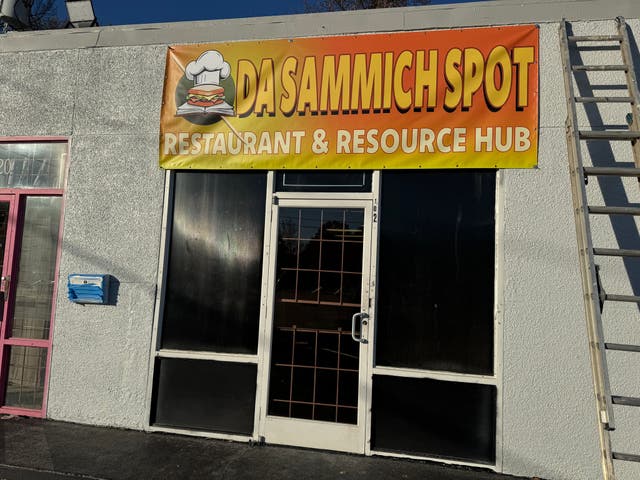 <p>A Memphis sandwich shop has gone viral after 40 National Guard troops were videotaped stationed outside, refusing to leave</p>