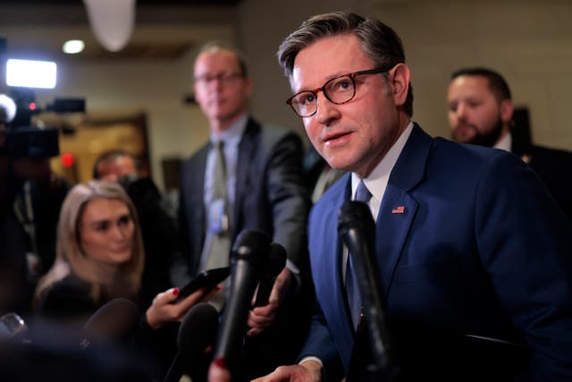 <p>Speaker of the House Mike Johnson (R-LA) told reporters that nobody is talking about war with Greenland, despite the Trump administration’s saber-rattling about it.</p>