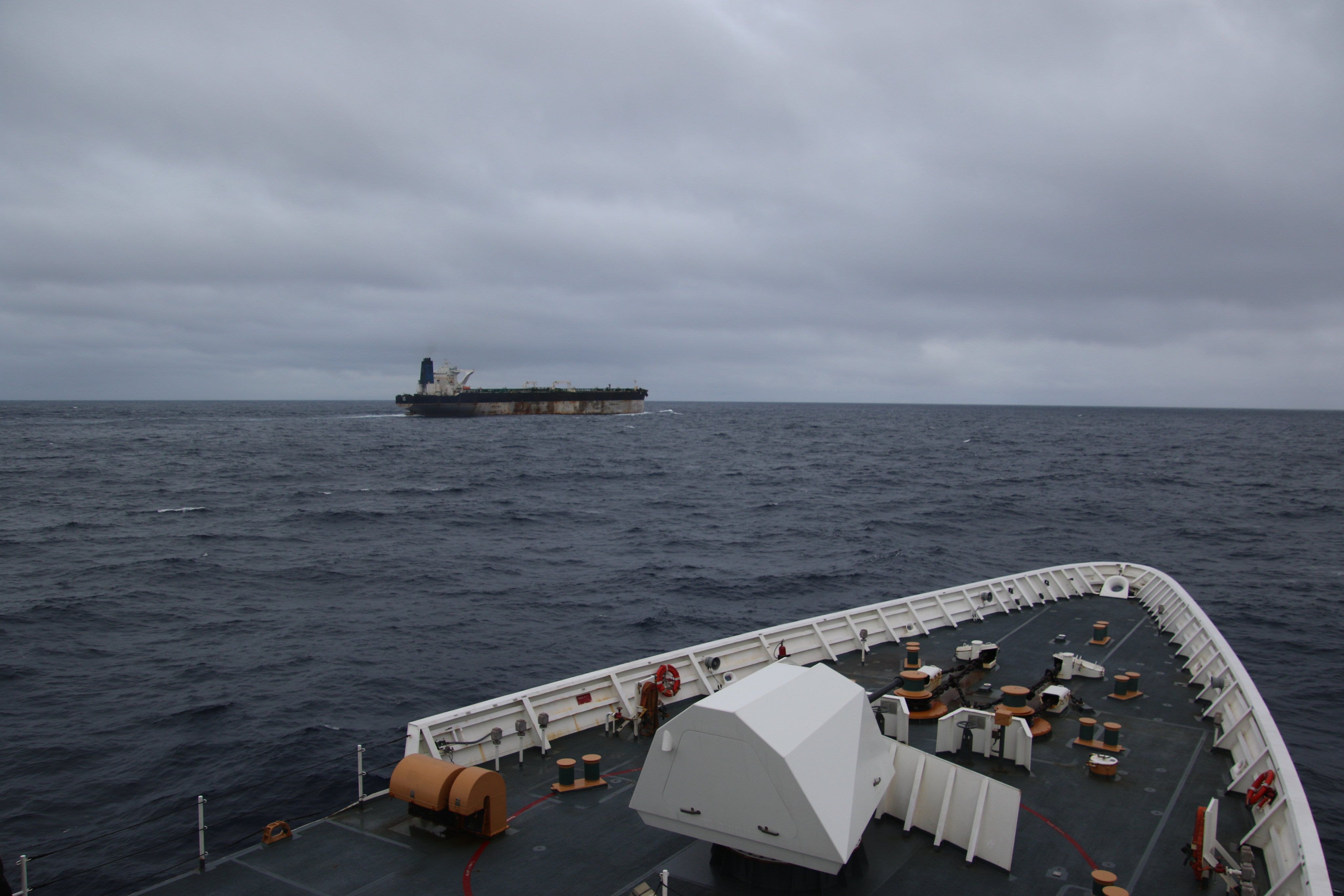 The UK armed forces provided support to a US operation to seize a Venezuelan-linked oil tanker said to be involved in breaching sanctions on Iran. (@US_EUCOM/X/PA)