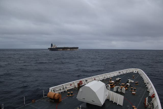 The UK armed forces provided support to a US operation to seize a Venezuelan-linked oil tanker said to be involved in breaching sanctions on Iran. (@US_EUCOM/X/PA)