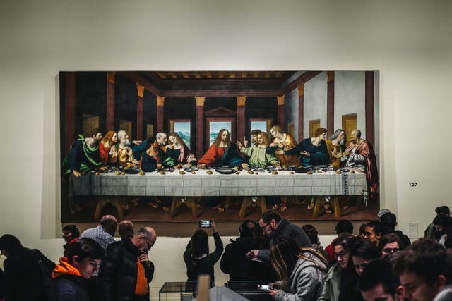 <p>Una versión de ‘La Última Cena’ de Leonardo da Vinci</p>