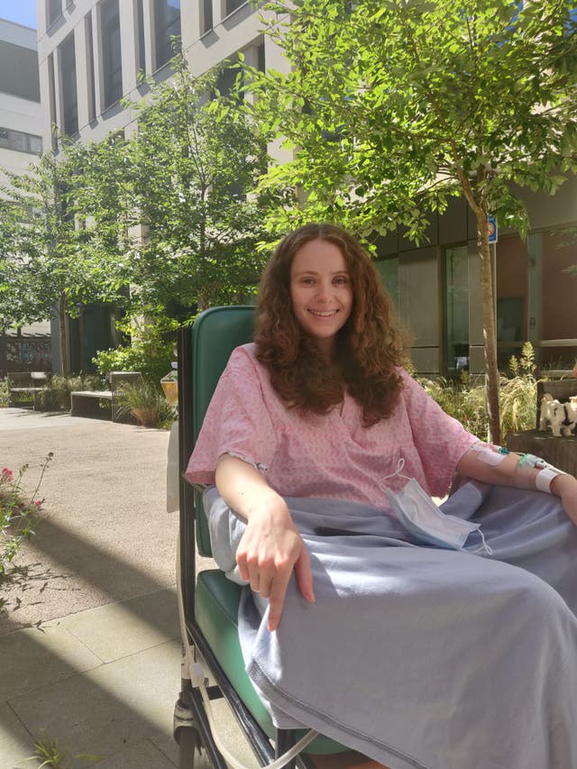 <p>Holly Masters, 27, was diagnosed with stage three rectal cancer more than four years ago </p>