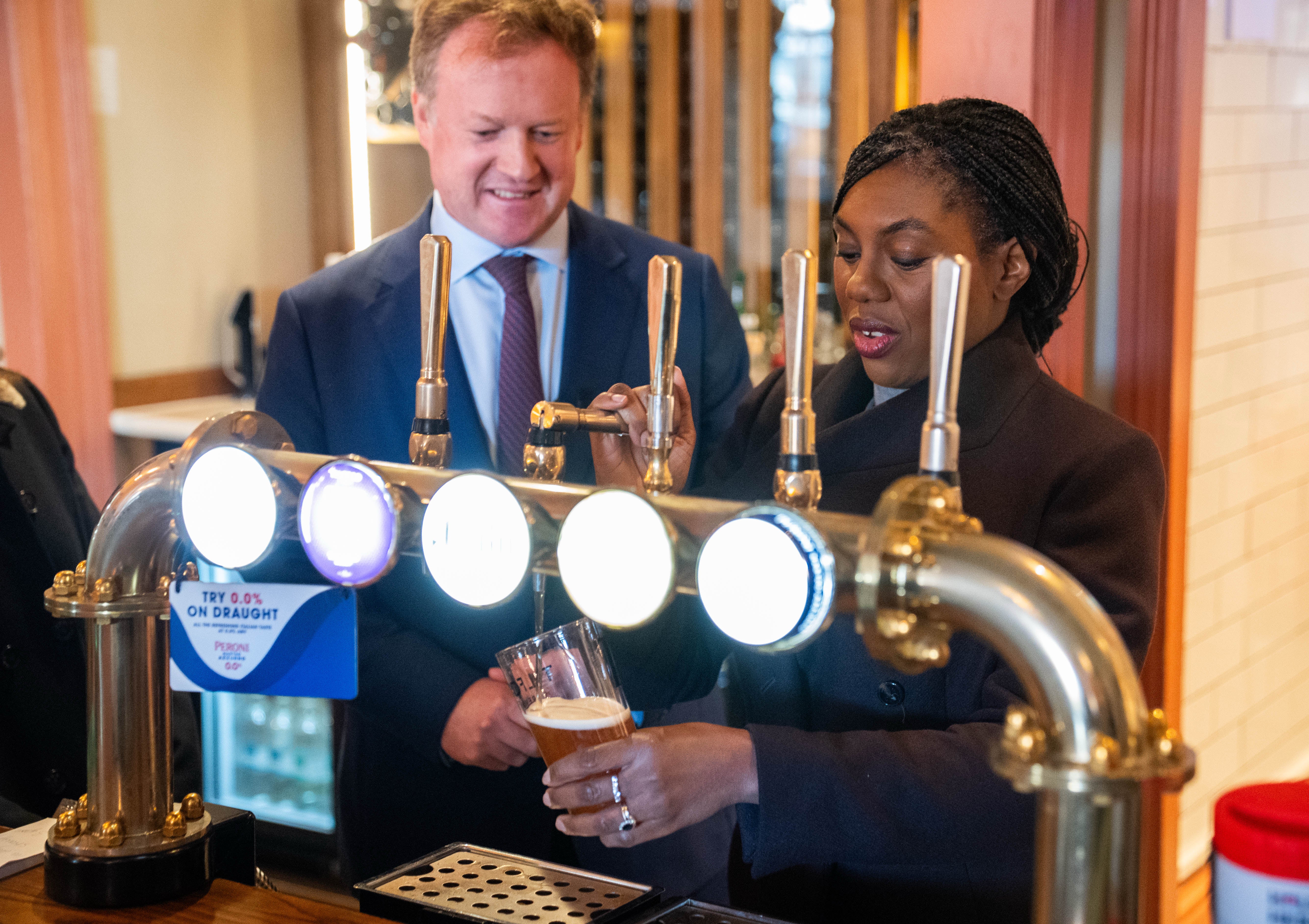 Conservative leader Kemi Badenoch said her party backs British pubs