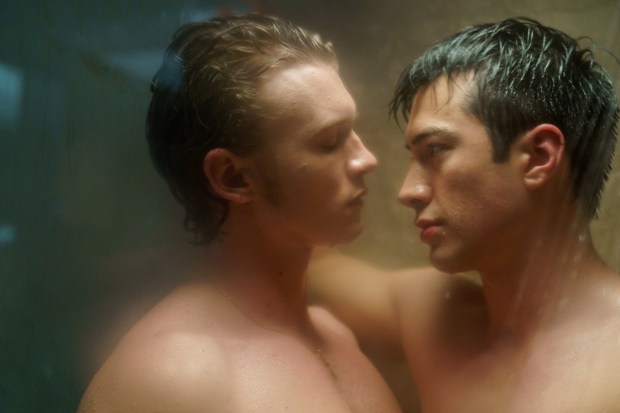 <p>Connor Storrie and Hudson Williams in the sudsy gay phenomenon ‘Heated Rivalry’</p>