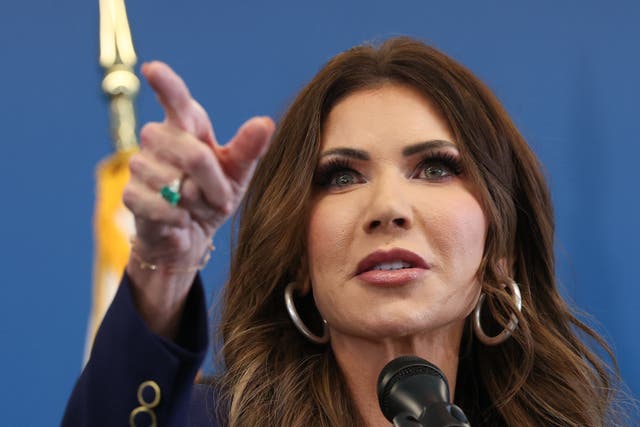 <p>Kristi Noem has repeatedly claimed ICE officers were ‘surrounded’ before an agent fatally shot a 37-year-old driver despite witness statements and video not appearing to show any imminent threat</p>