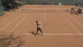 Wildcard tennis player’s performance in £22,000 tournament leaves viewers wondering if it’s her first match