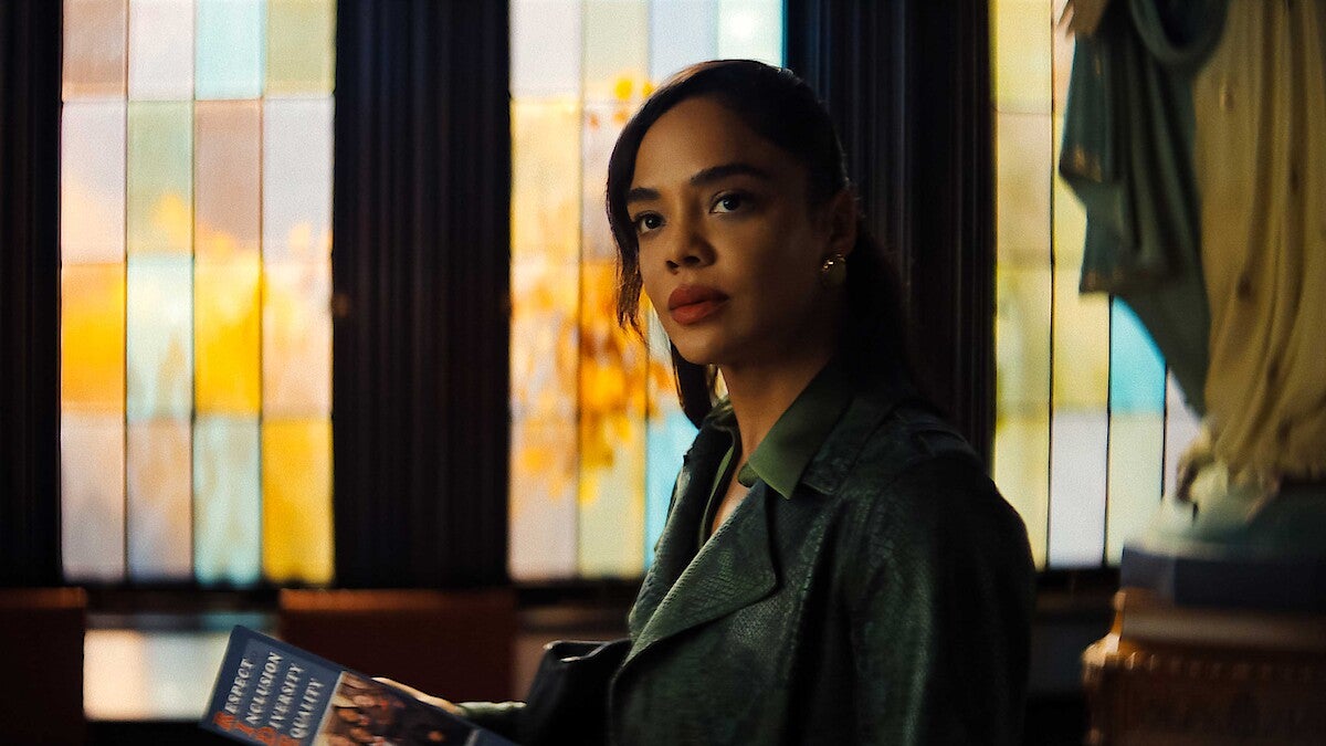 <p>Critics say Tessa Thompson's acting skills couldn't save the disappointing ending of Netflix's new murder mystery 'His and Hers' </p>