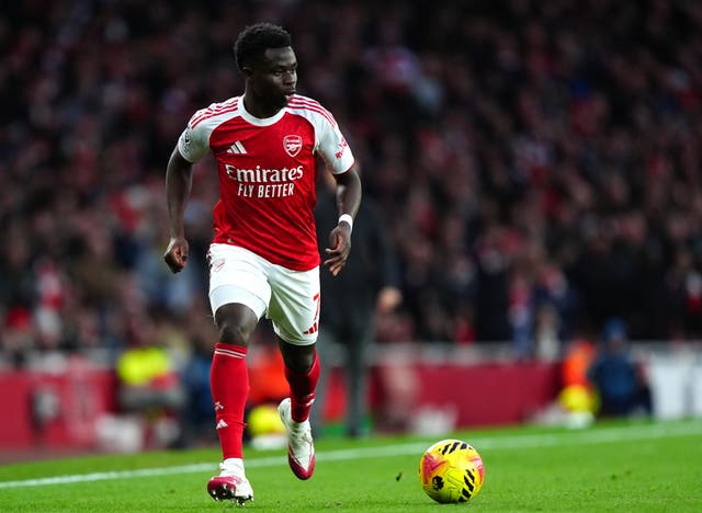 <p>Arsenal’s Bukayo Saka has signed a five-year deal (Bradley Collyer/PA)</p>