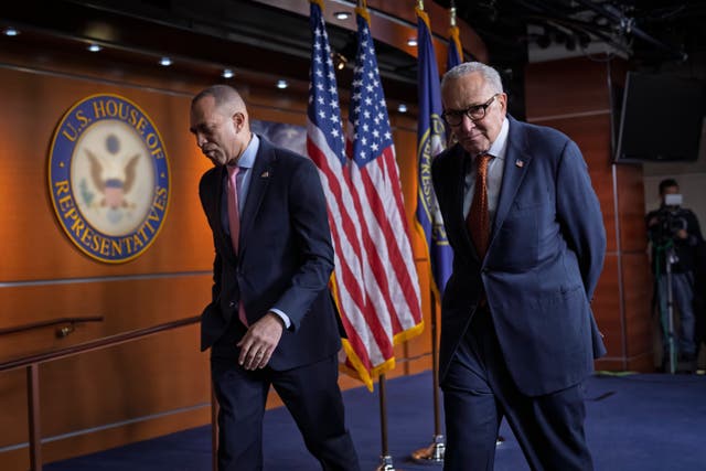 <p>Hakeem Jeffries and Chuck Schumer have laid out a 10-point list of demands for reforming ICE and DHS</p>